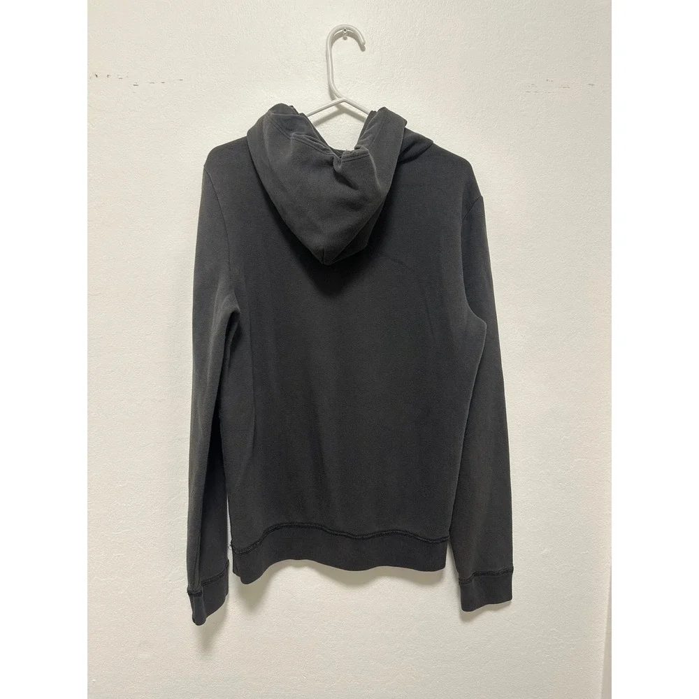 Hollister Hoodie Mens Small Black Embroidered Logo Pullover Sweatshirt - Picture 3 of 6